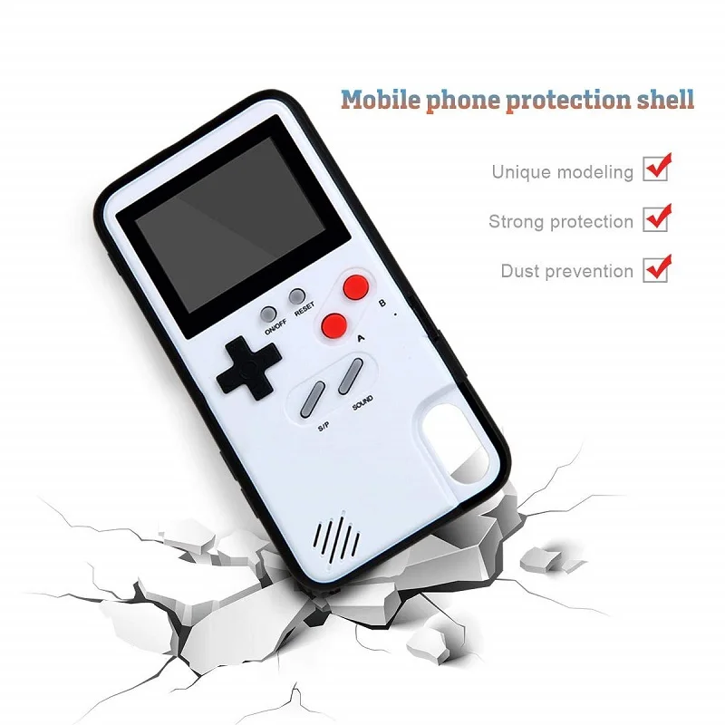 Caseboy 3D Gameboy Telefonu Gadījumā Samsung S10 Pilnu Krāsu Displejs Ar 36 Video Spēli Lietā Par Iphone 11 Pro MAX X Xs Max 6 7