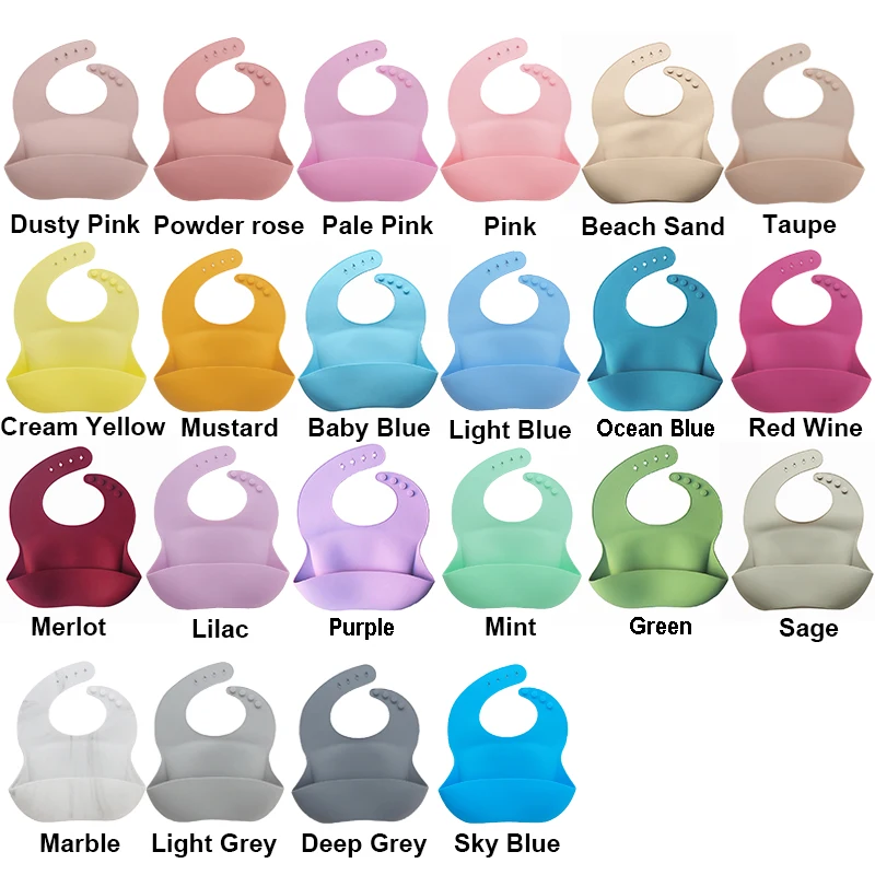 Chenkai 1GB 25 Krāsas Silikona Jaundzimušo Barošanas, kombinezoni ar Krūšdaļu Četras Regulējamu Pogu Ūdensizturīgs Galda piederumi Bērnu Priekšautiņi BPA Free Food Grade