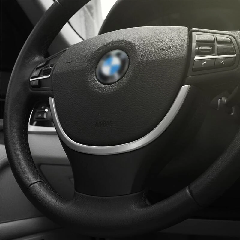 Chrome ABS Automašīnas Stūres rata apdare gredzenu, Uzlīmes, Uzlīmes Car styling Vizuļi BMW 5/7 Sērija GT F10 F01 F07 Piederumi