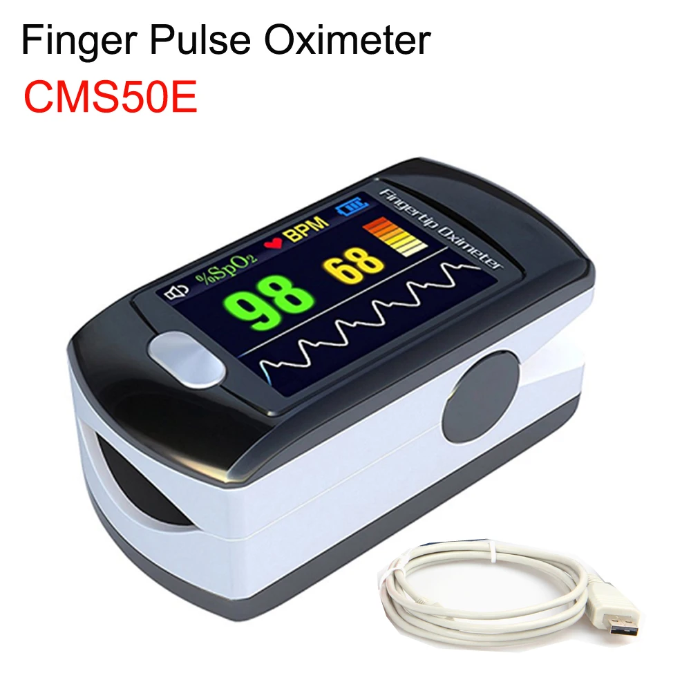 CMS50E OLED Pirksta Pulsa oksimetru portatīvais Digitālais USB SPO2 Asins Skābekļa Piesātinājumu Sirds ritma Monitors piesātināšanas kolonnu Programmatūra