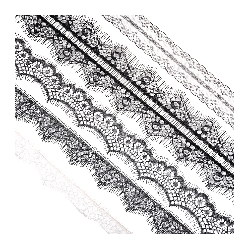 Cusack 3 pagalmā 6.5 cm 3 cm Melna Mežģīņu Apdares Lentes Kleita, Apģērbs, Mājas Tekstils Apgriešana Mežģīņu Auduma Šūšanas Izšūti 5 Modelis