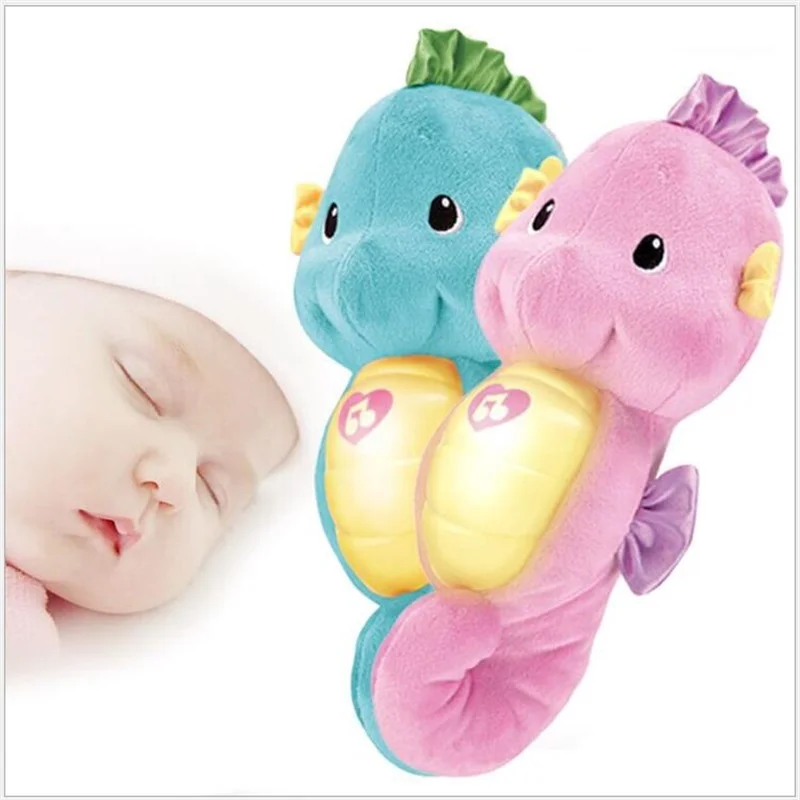 Cute Baby Rotaļlietas, Mīkstās Plīša Rotaļlietas Lelle Mierināt Mirdzumu Zirdziņš Bērnu Rotaļlietu Miega Lampas Bērnu Nomierinātu Nightlight Izglītības Rotaļlietas