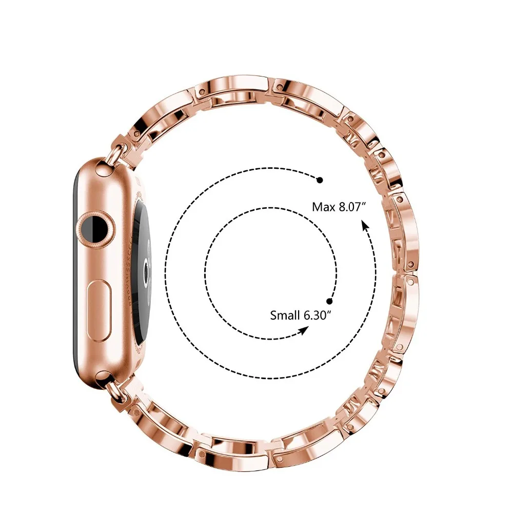 Dimanta Rokassprādzi Apple smartWatch es Skatīties, Sērija 1 2 3 Joslu Rhinestone Nerūsējošā Tērauda Siksna D Tipa 38mm 42mm Aproce 2018