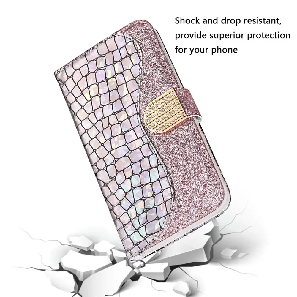 Dimanta Spīdums Case For Samsung Galaxy A10 A20 A30 A40 A50 A60 A70 A51 A71 M10 M20 M30 Seifs Kartes Slota Pārsegu, Lai Sieviete
