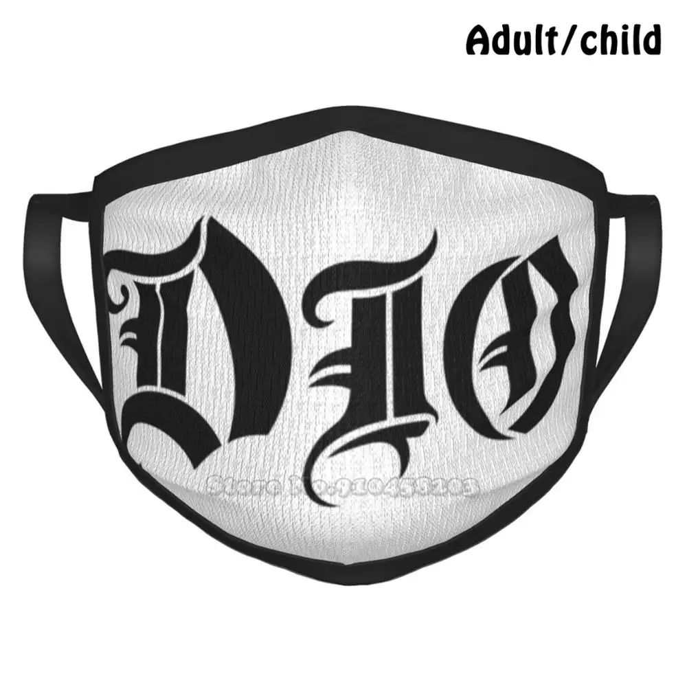 Dio Logo Dizains Custom Sejas Maska Pieaugušajiem, Bērniem, Anti Putekļu Dio Mūzika Smago Metālu Un Metāla Ronnie James Dio Grūti Varavīksnes Un Roll