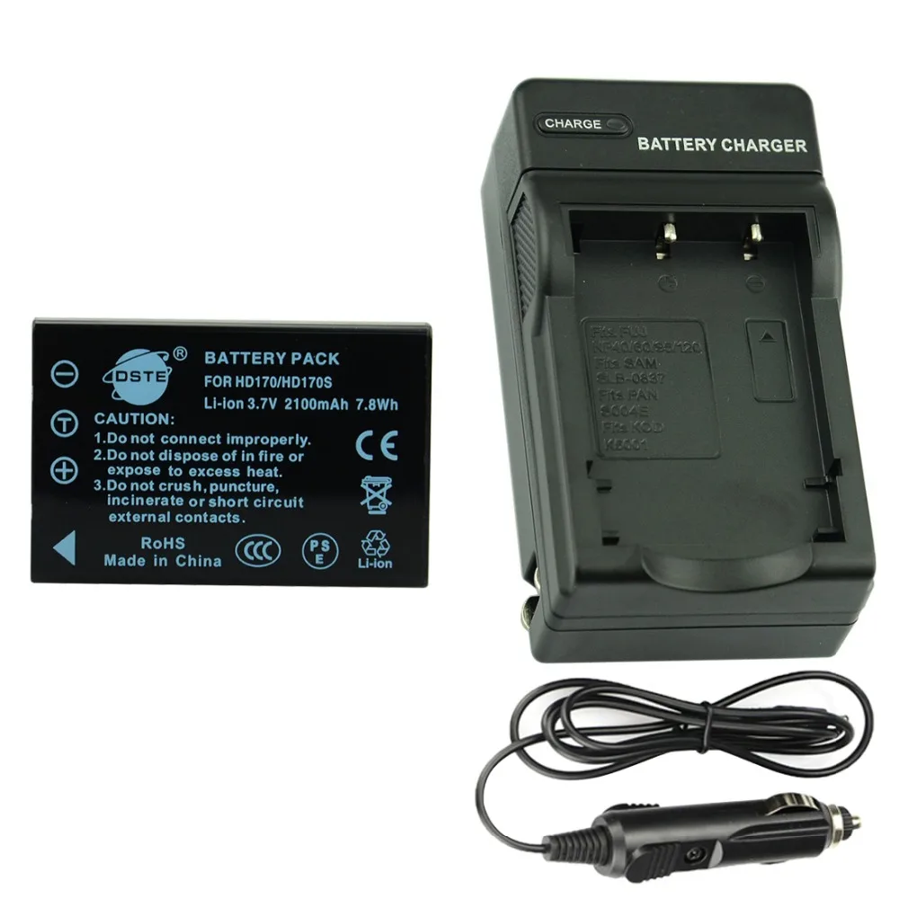DSTE HD170 Uzlādējams Akumulators + Ceļa un Automašīnas Lādētāju, lai Drift Inovācijas HD170 Drift HD170 HD-170 Maskēšanās Digitālā Fotokamera