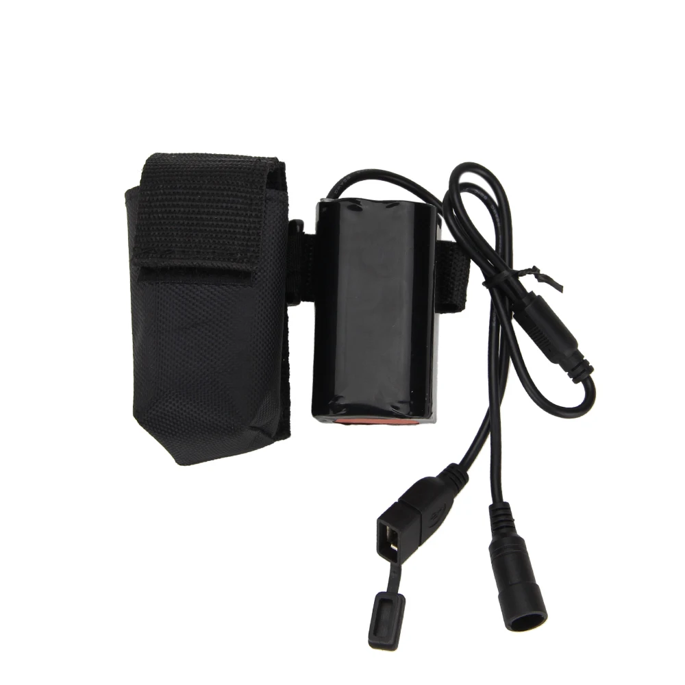 Dual Port 4,2 V-5v 6400mAh Uzlādējamo Akumulatoru Ūdensizturīgs par Velosipēdu apgaismojumam ar USB Portu