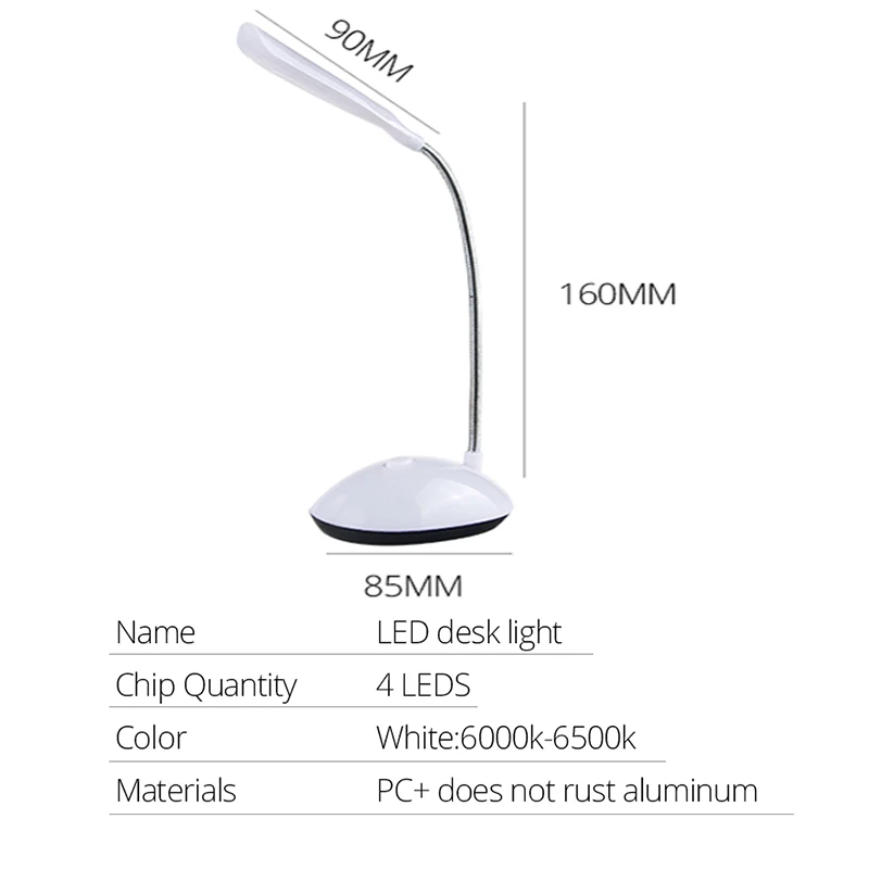 EeeToo Akumulatora Barošanu Nakts Gaisma Luminaria de mesa LED Galda Lampa 360 Grādu Rotējoša Acu Aizsardzība Lasīšanas Gaismas Bērniem
