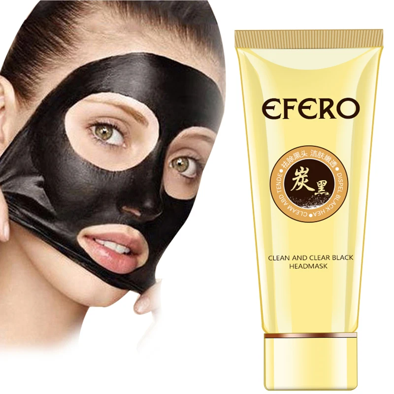 EFERO Blackhead Noņemšanas Degunu Melnā Maska Sejas Kopšanas Dubļu Pinnes Ārstēšanas Peel Off Maska Poru Sloksnes Peel Masku Naftas Kontroles Ādas Kopšanai