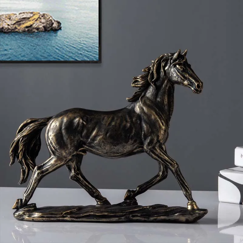 Eiropas Darbojas Zirgu Statuja Radošo Sveķu Dzīvnieku Skulptūru Mūsdienu Mākslas Displeja Telpu Dekoru, Rotājumu Home Decoration Accessories