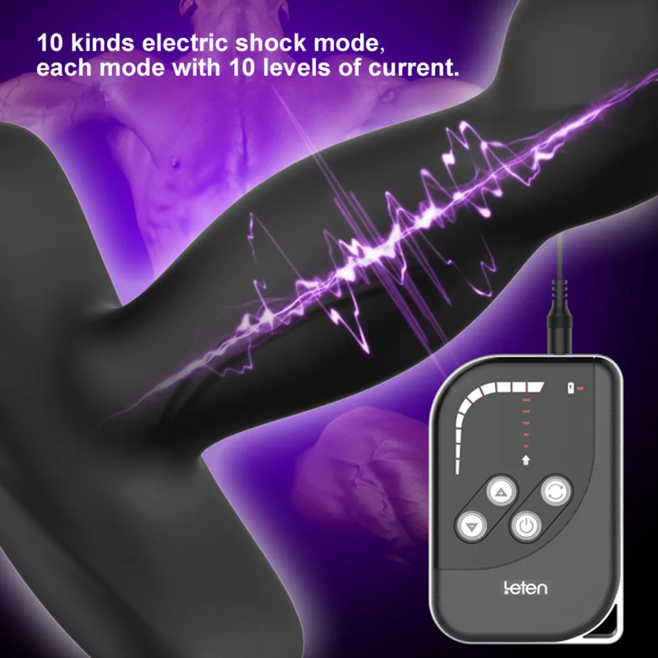 Elektriskās strāvas Trieciens, Prostatas Masāža, Anālais Butt Plug Tālvadības 10 Veidu Frekvences Elektriskie Stimulators Vīrietis Seksa Rotaļlietas Pieaugušajiem Vīriešiem
