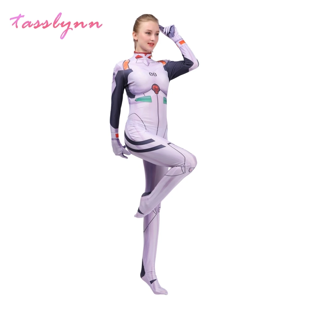 EVA Cosplay Asuka/AYANAMI/Makinami Spandex Tērps, Tērpi Sievietēm Zentai Bodysuit Jumpsuit Anime