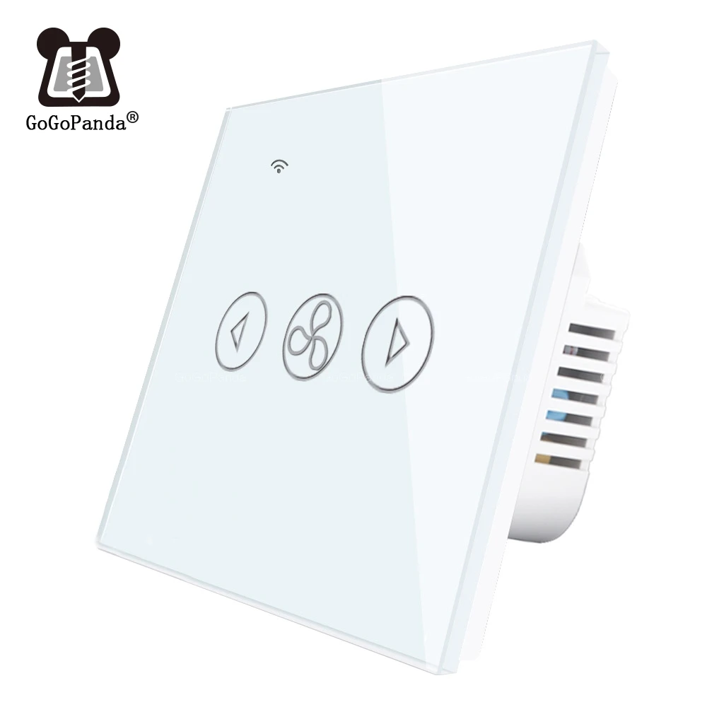 GoGoPanda Jauno ES Standartu Ventilatora Reostats, Wifi App Kontroles Touch Switch Smart Automatizācijas Ūdensizturīgs Slēdzis 220V Tuya