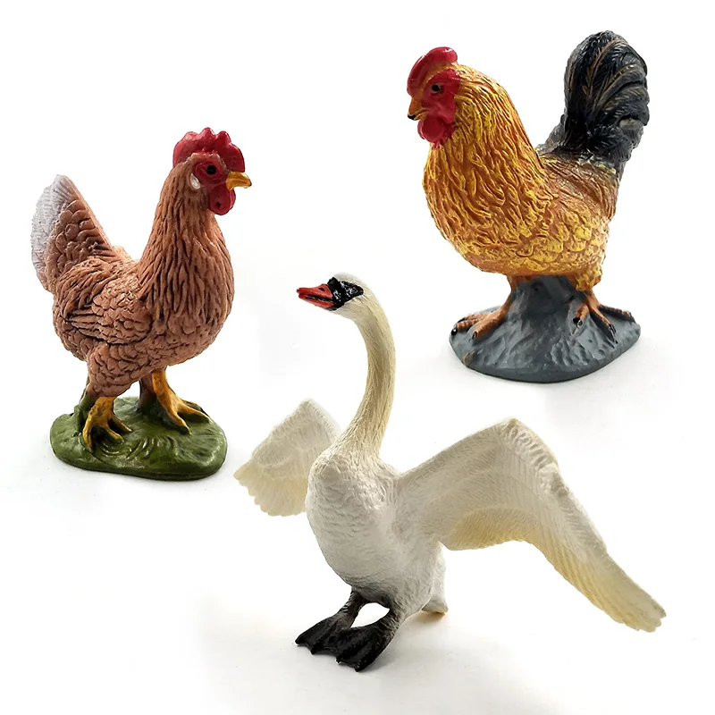 Gudrs Vistu, Pīļu, Zosu rīcības attēls saimniecības rotaļlietas, plastmasas dzīvnieku modelis Dāvanu Bērniem home decoration accessories Pvc Amatniecības statuja