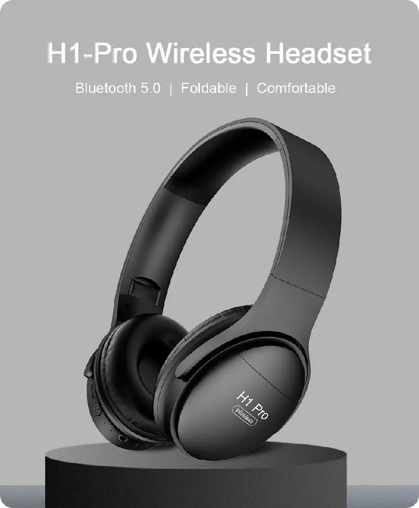 H1 Pro Bluetooth Austiņas HIFI Stereo Bezvadu Austiņas Spēļu Austiņām Pār-auss Trokšņu Slāpēšanas ar Mic Atbalsta TF Karti