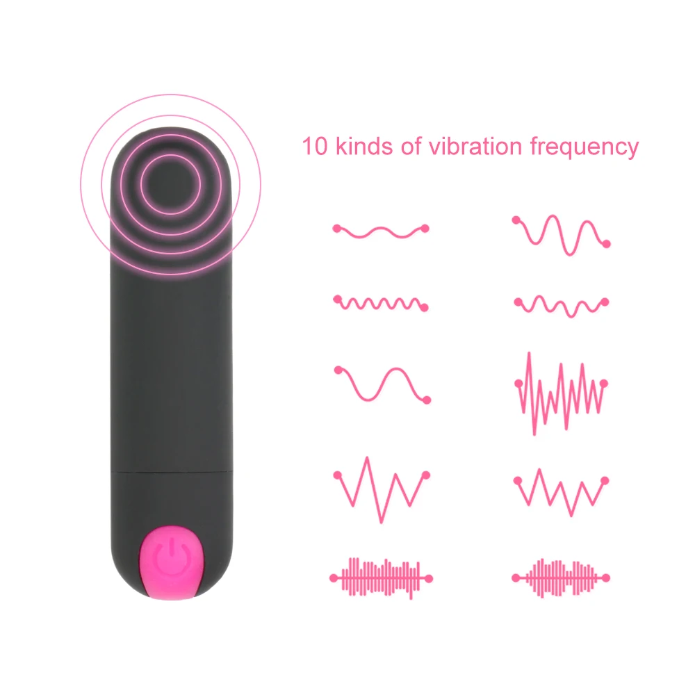 IKOKY 10 Ātrumu Mini Bullet Vibrators, USB Uzlādējams G-spot Massager Spēcīgs Pirkstu Dizains Spēcīgu Vibrāciju Seksa Rotaļlietas Sievietēm