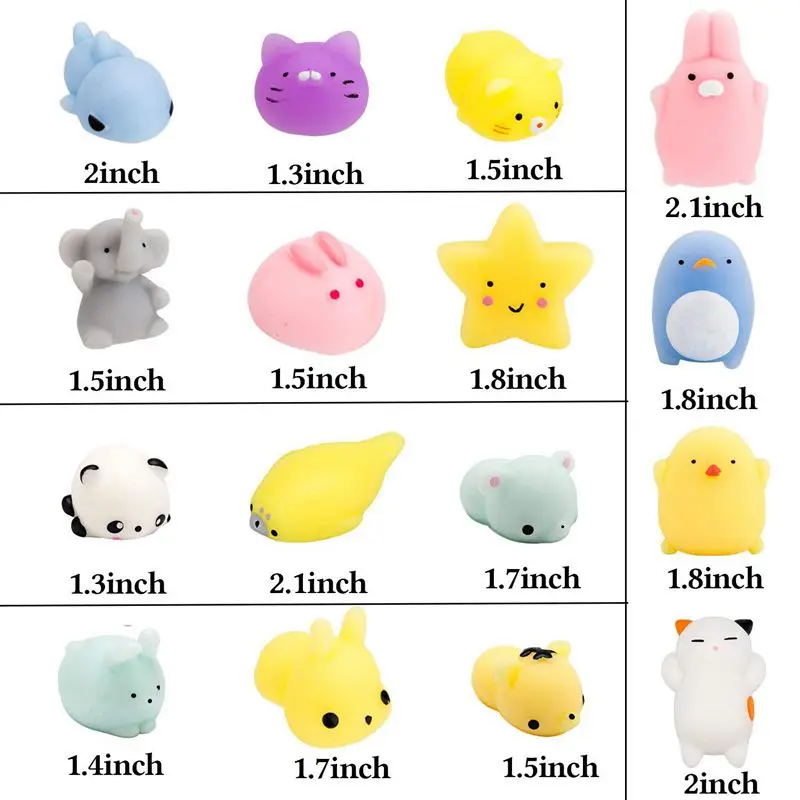 Ilga 30 Gab Cute Dzīvnieku Mochi Squishy, Kawaii Mini Soft Izspiest Rotaļlietas,Fidget Puses Rotaļlietas Bērniem Dāvanu,Stress Relief,Apdare, 30