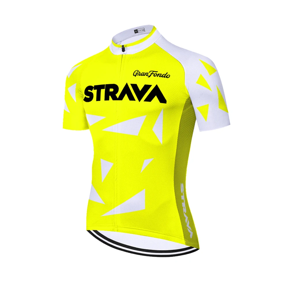 Jaunajā 2020. gada Vasaras STRAVA Pro velosipēdu jersey vīriešu mtb krekls Velosipēdu Īsām Piedurknēm topi Velosipēdu svīteri bretele ciclismo masculino