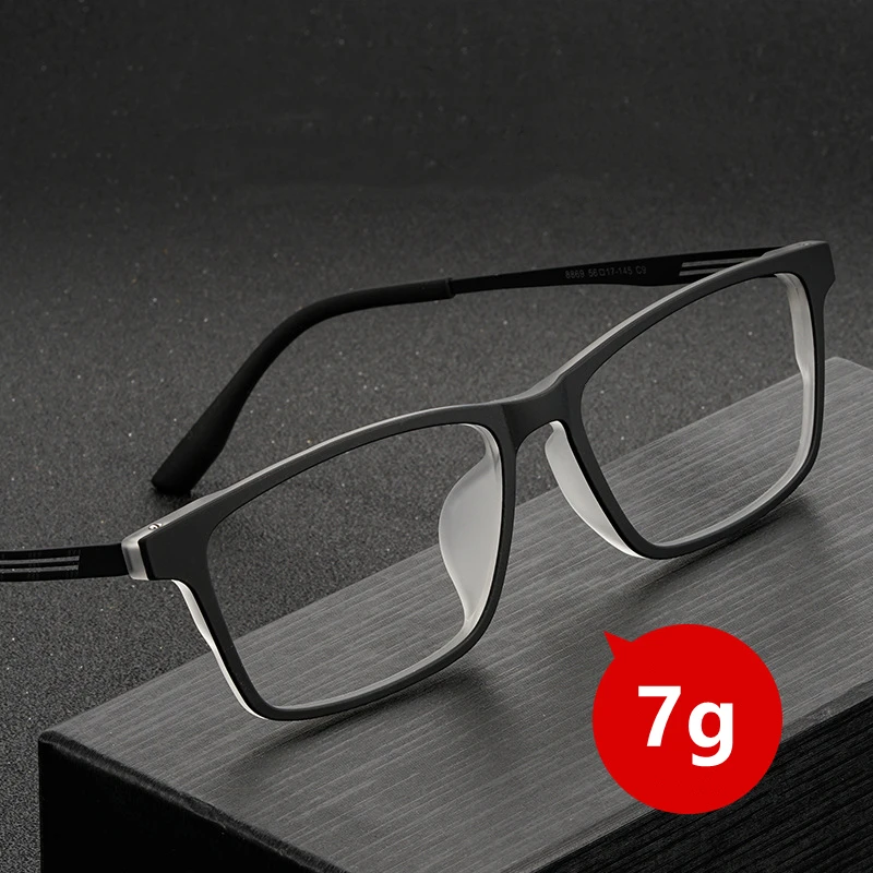 Jauns Vīriešu Biznesa Tīra Titāna Briļļu Rāmis TR90 Ultra Light Pilna Kadra Laukumā Tuvredzība Optisko Recepšu Brilles Rāmis 8869