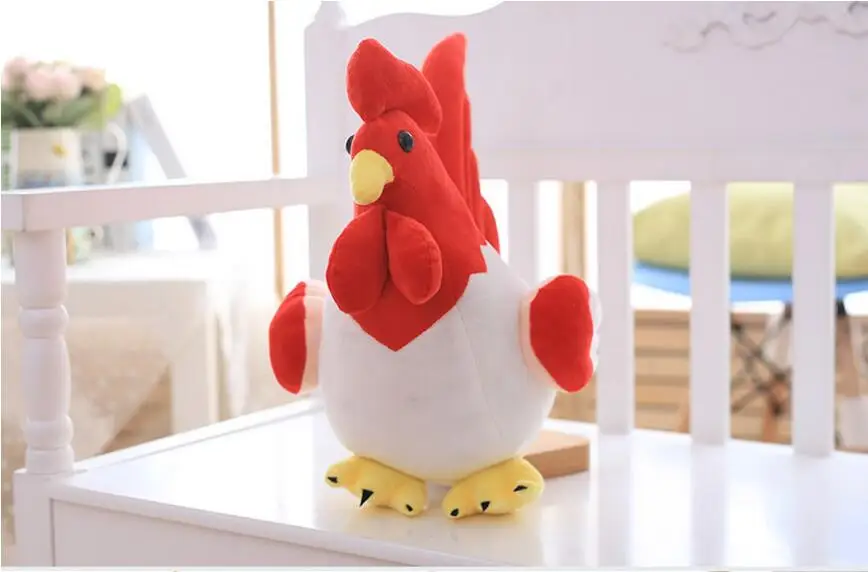 Jaunu cute simulācijas vistas plīša rotaļlieta gailis plīša rotaļlietas ir darinātas spilvens 25cm zodiaka vistas mīkstās rotaļlietas lelle bērnu dāvanas