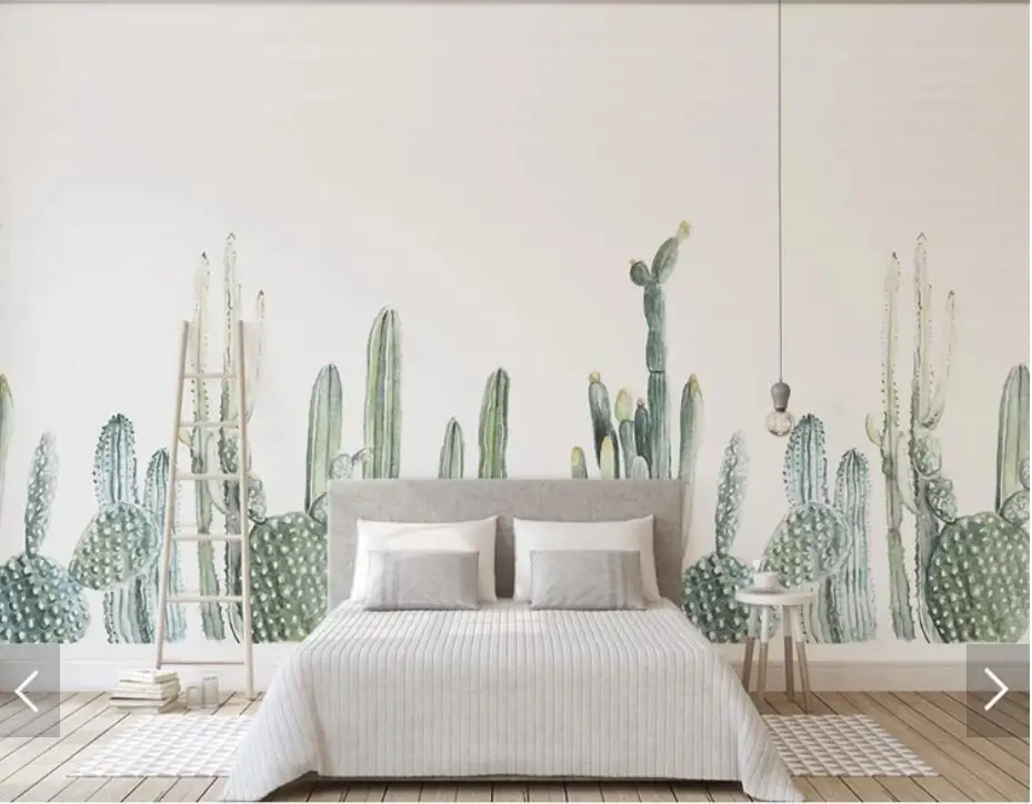 Kaktusi Sienu Gleznojumi Tapetes Dzīvojamā Istabā, Guļamistabā, Mājas Sienas Dekoru, Sienas, Papīra Ruļļi Papel De Parede Kaktusa Zieds Pielāgot