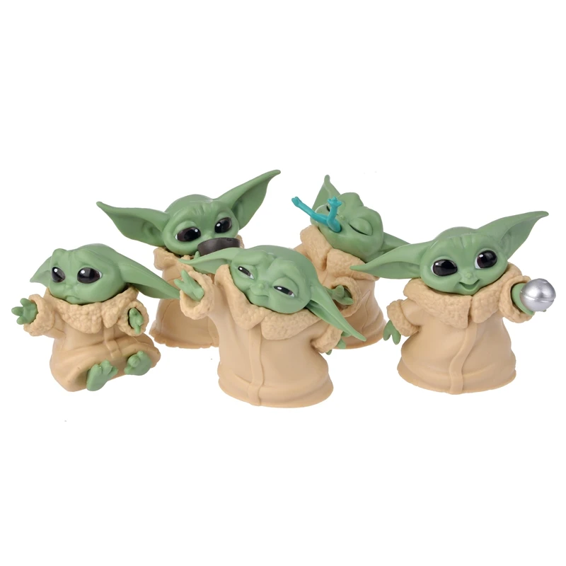 Karstā Pārdošanas Dzīvnieku 5gab/Komplekts Star Wars Bērnu Yoda Kolekcija Rīcības Attēls Rotaļlietas, Bērnu Dzimšanas dienas Dāvanas
