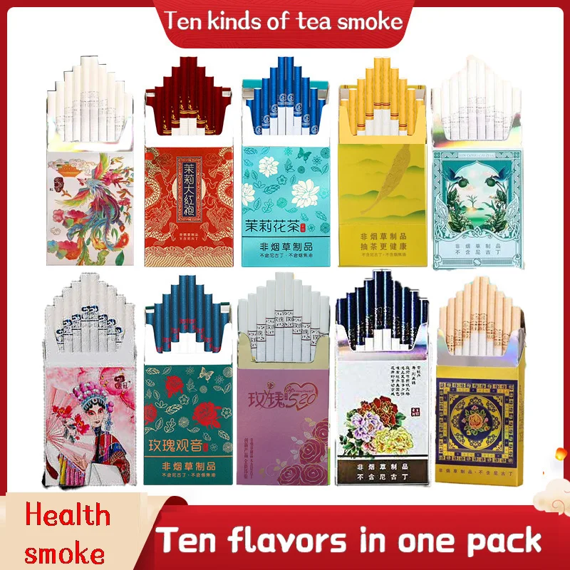 Karstā pārdošanas tējas dūmu sajauc aromāts vīriešiem un sievietēm, veselības cigaretes nesatur nikotīna un tabakas