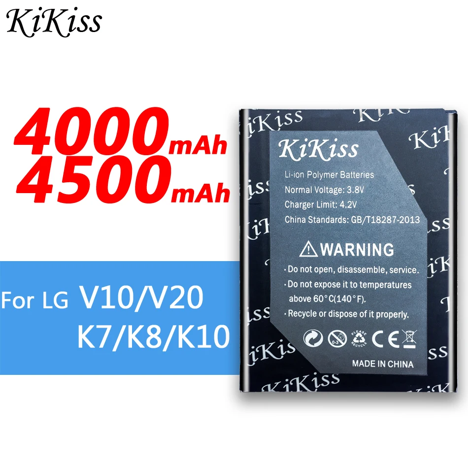 KiKiss Akumulators BL-46ZH Par LG V10 V20 K7 K8 K10 Leon Veltījums 2 Akumulatora D213 H340 Akumulators BL-44E1F BL-45A1H BL-45B1F BL-46ZH