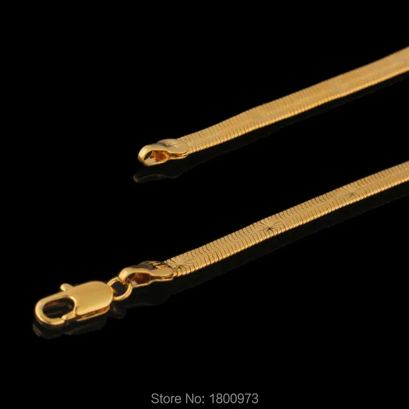 Klasiskās Platums 4mm Čūska Ķēdes, Zelta Krāsā Chokers Kaklarotas Vairumtirdzniecības Rotaslietas Kaklarota Sievietēm Vīriešiem