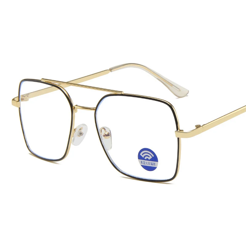 Kvadrātveida Datoru Brilles Sievietēm Staru Starojuma Gamin Briļļu Rāmji, Metāla Unisex Anti Zilā Gaisma Brilles Vīriešiem Optiskās