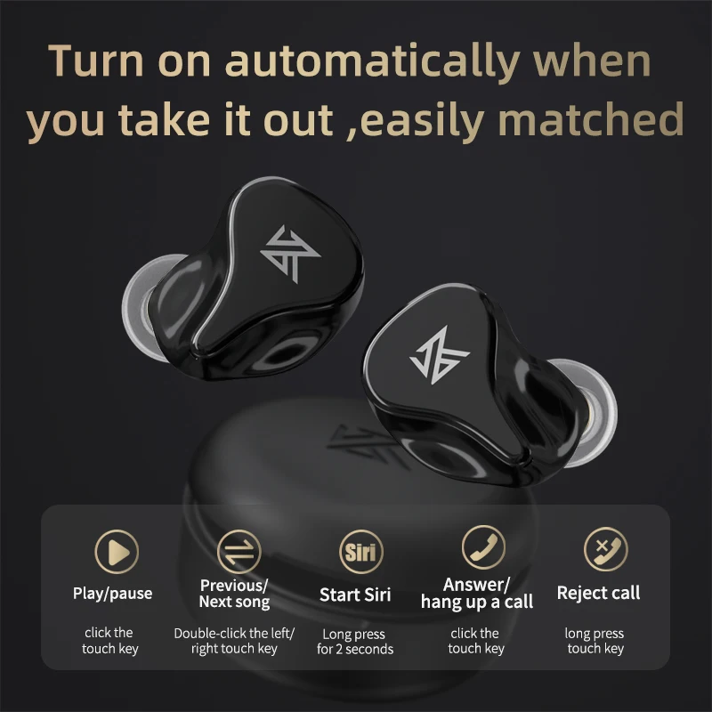 KZ Z1 Pro Bluetooth 5.2 Spēļu Austiņas Bezvadu Sporta Austiņas HiFi Bass TWS Earbuds Trokšņa Slāpēšanas Mikrofons Austiņas