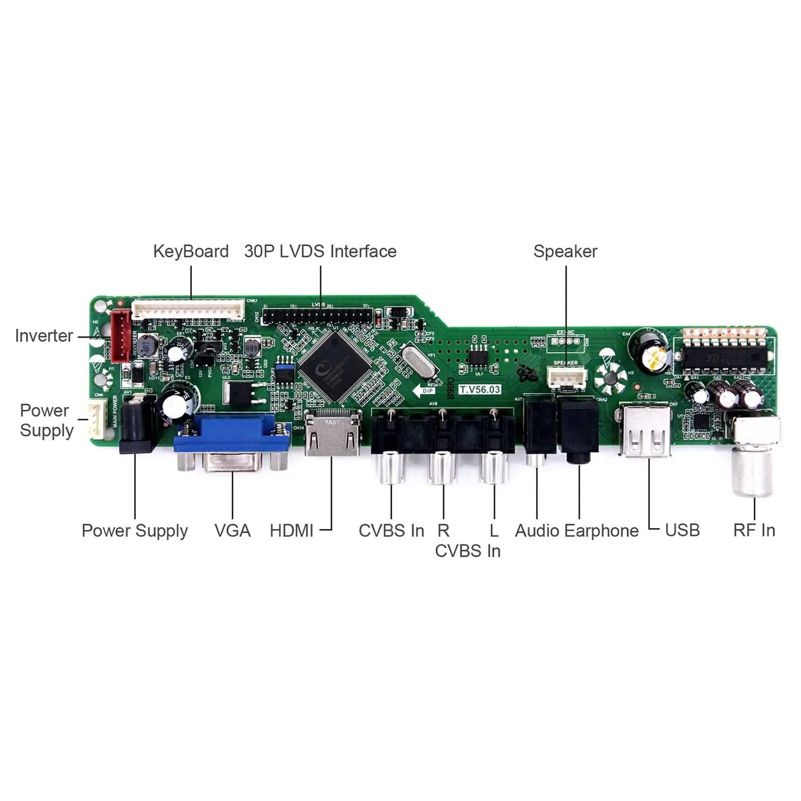 Latumab Jaunu Komplektu N156BGE-L11 TV+HDMI+VGA+USB LCD LED ekrānu Kontrollera Draiveri Valdes 15.6 collu 1366×768 40 adatas LCD Ekrāns