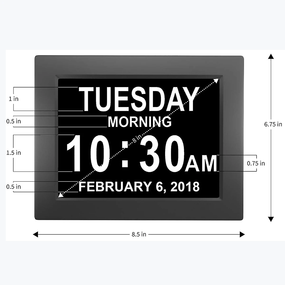 LCD Ciparu Pulkstenis Kalendārs Datums Diena Laiks, Pulkstenis Auto Dimming 8 Valodās HD Displejs Daudzfunkciju Elektronisko Galda /Galda Pulkstenis
