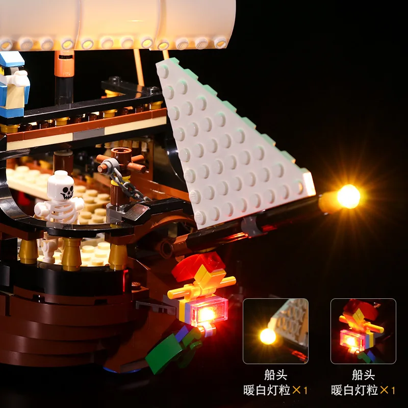 Led Light Komplekts lego 31109 Pirātu Kuģis Rotaļlietas, Celtniecības Bloki, Modeļa Vieglo Iestatīt Tikai Rotaļlietas Ziemassvētku dāvanu Bērniem