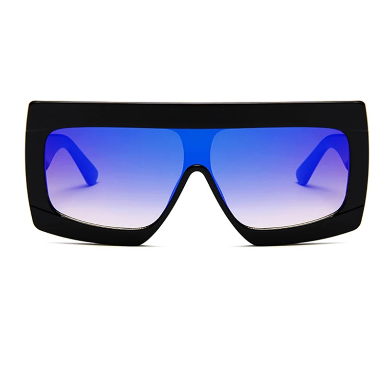 Lielgabarīta saulesbrilles sieviešu liels rāmis Luksusa Zīmolu izmēģinājuma Flat Top saulesbrilles par sievieti laukumā, melnā sieviete brilles Toņos