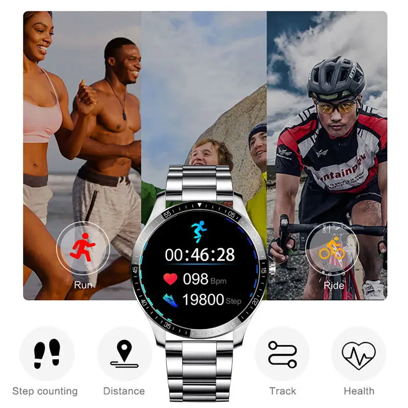 LIGE Luksusa Vīriešiem Smart Skatīties Asins Spiediena Monitoringa Smart Aproce Veselības Izsekošanas IP68 Ūdensnecaurlaidīga Smartwatch Android, iOS