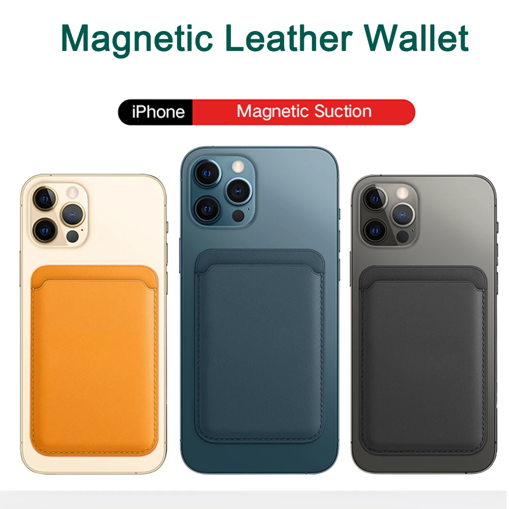Luksusa MagSafe Ādas Maciņš Apple iPhone 12 Pro Max Mini Oficiālais Magnētisko Kredīta Karšu Turētājs iPhone 12 Atpakaļ Klipu Soma
