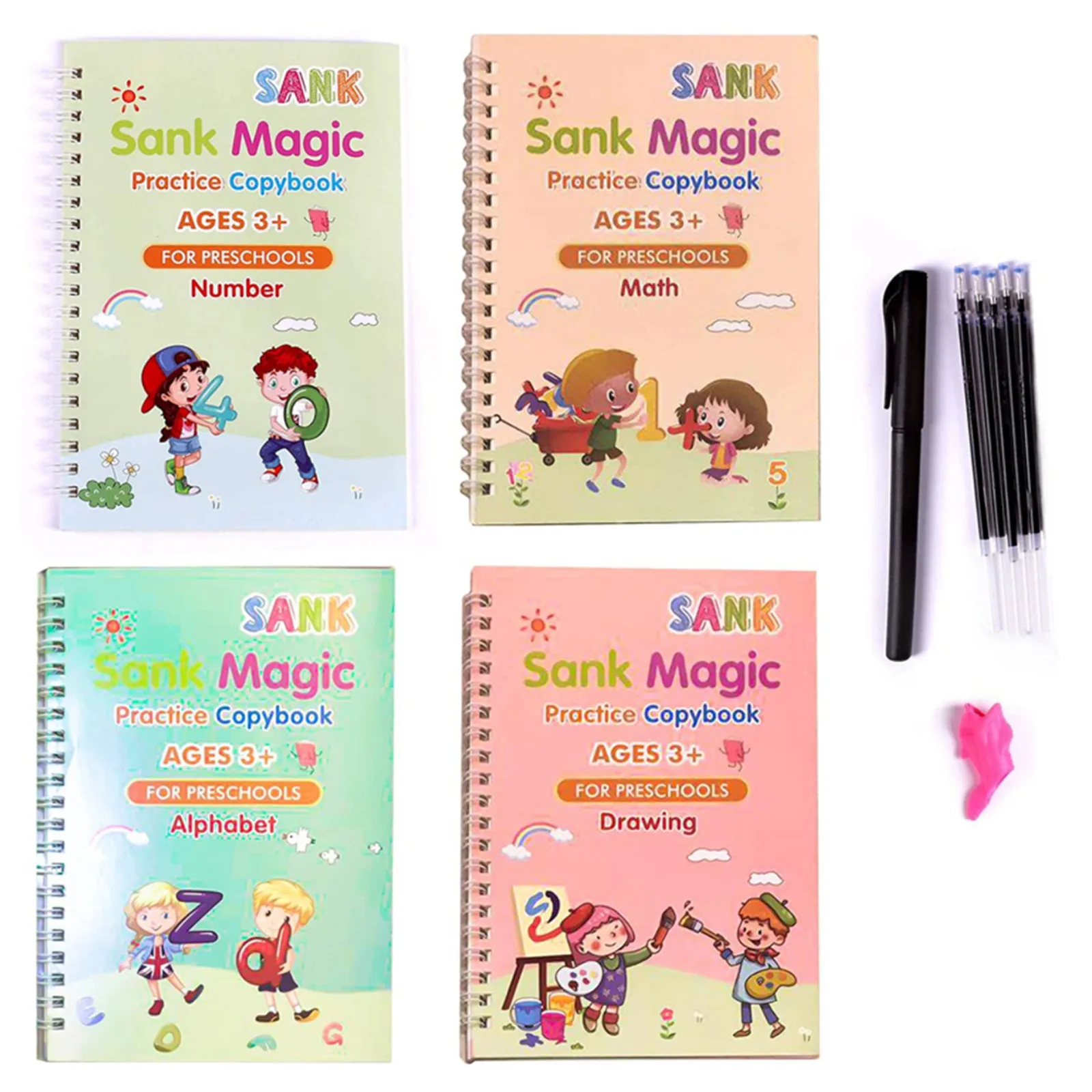 Magic Prakses Copybook angļu Meklēšanu Rievām dizaina Bērnu Rakstīšanas, Zīmēšanas Grāmata M09