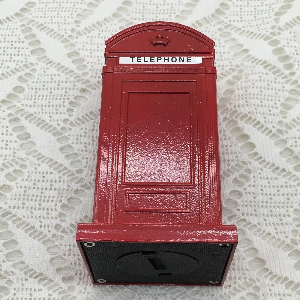 Maza Izmēra Londonas Stila Sarkana Telefona Būdiņā Cūciņa Banka Pasta Naudas Podu Radošo Drošu Monētu Naudas Kaste