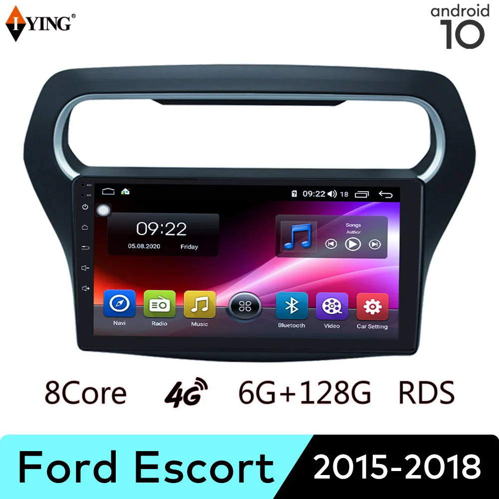MELO Bezvadu Carplay Ford Escort-2018 Auto Radio Multimediju Video Atskaņotājs Navigācija GPS DSP Android 10 Nav 2din dvd