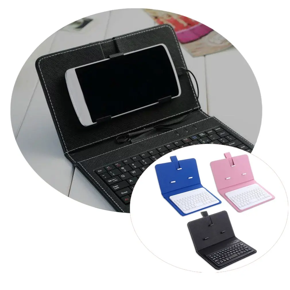 Mini Bezvadu Tastatūra ar Vāku Bluetooth Keyboard For ipad Tālruni, Tabletes keycaps Uzlādējamā tastatūra Android, Windows