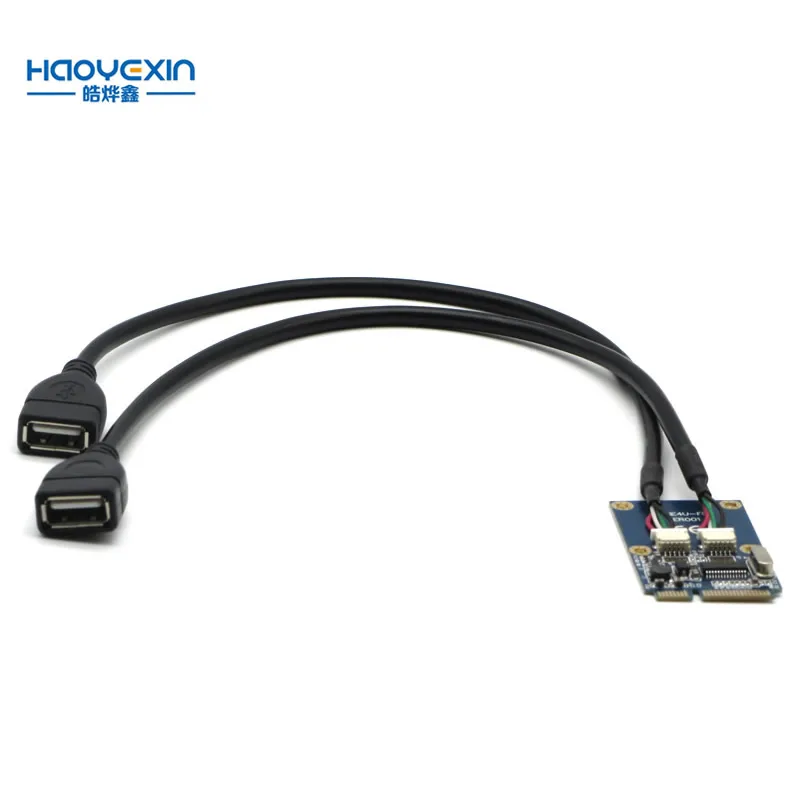 Mini PCI-E, PCI Express Dual USB Adapteri mPCIe līdz 5 Pin 2 Port USB2.0 Pārveidotājs Full/half Augstums Mini atmiņas Kartes/USB flash disku