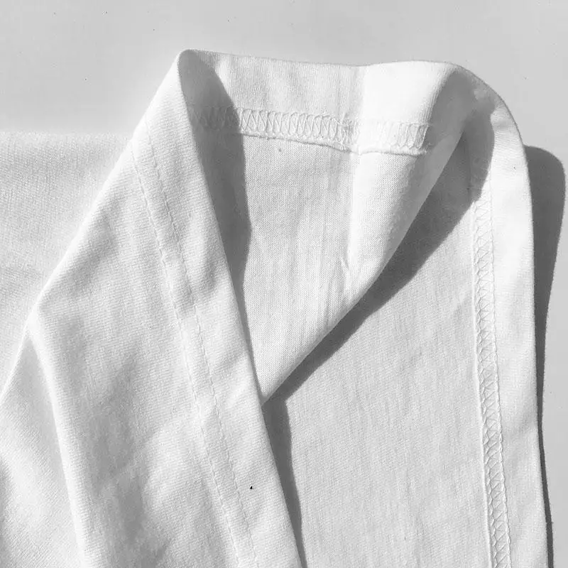 Modes Krāsu Septiņas Daļa Piedurknēm t-krekls ar Apaļu Apkakli Pilnu Kokvilnas T krekls Apģērbs Brīvs T-Krekli M-XL
