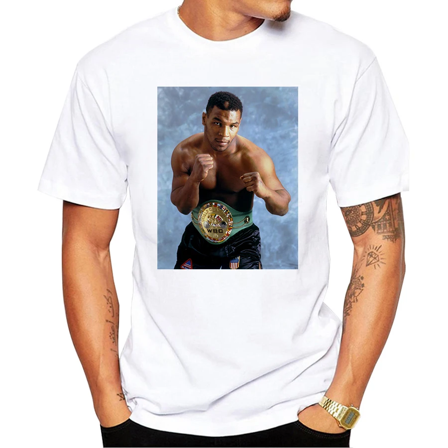 Modes Mike Tyson Plakāts Iespiests Gadījuma T-Krekls Ar Īsām Piedurknēm Retro Populārs Dizains, T Krekls Hipster Atdzist Topi Harajuku Streetwear