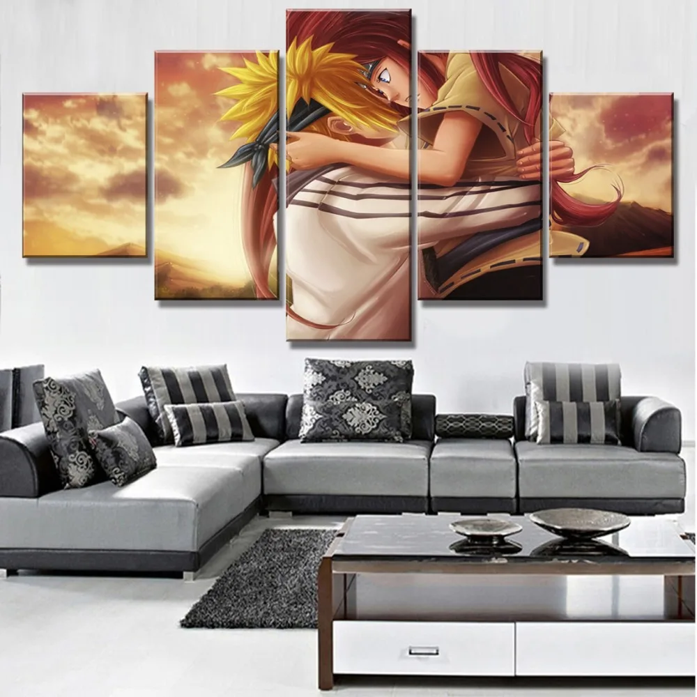 Moduļu Gleznas HD Izdrukas, Bildes Sienu 5 Panelis Mākslas Naruto Patīk Gleznas, Mājas Apdare, Plakāti Dzīvojamā Istaba Sistēmu