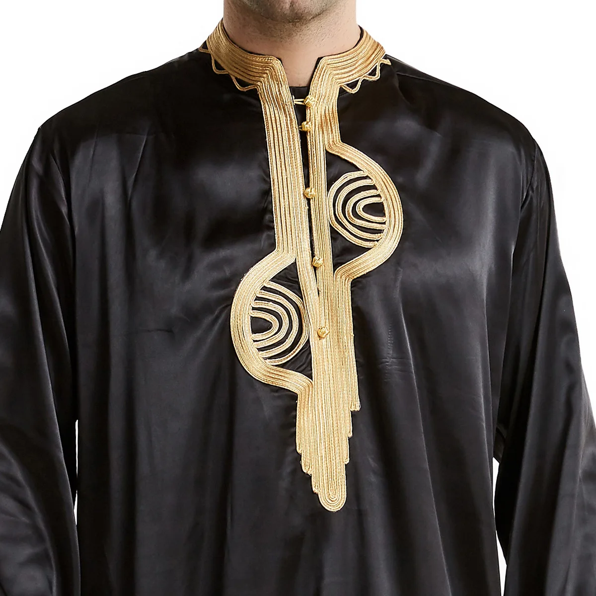 Musulmaņu Vīriešu Jubba Thobe Islāma Apģērba Stand Apkakli Kimono Ilgi Drēbes Saūda Musulman Valkāt Abaya Caftan Jubah Dubajas Arābu Mērci