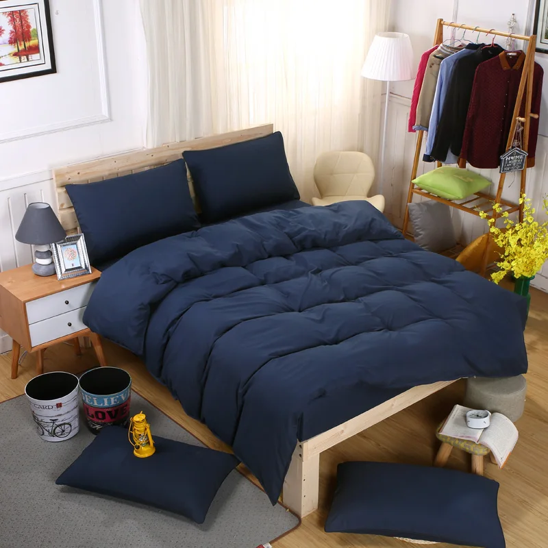 Mājas AB pusē stila tumši zilā krāsā gultas piederumi komplekti, sega sedz, plakanas loksnes, Spilvendrāna 70*70 lielums pillowcover ru lielums dubultu vāciņu