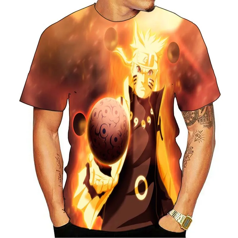 Naruto Vasaras Harajuku Atdzist Tshirt 3d iespiests T Krekls Japāņu Anime Smieklīgi Karikatūra T-krekls Streetwear Hip Hop Top Lakrosa Vīriešu