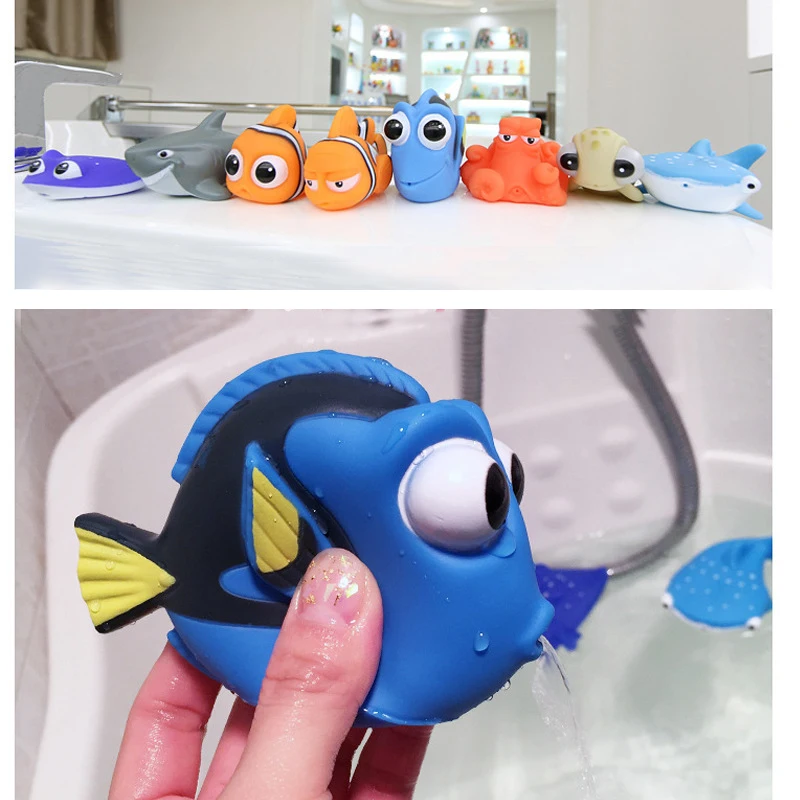 Nemo Dory Meklējot Nemo Bērnu Vannas Rotaļlieta Smidzināšanas Ūdeni Izspiest Bērnu Peldēšanās Vanna Peldošās Mīkstas Gumijas Clownfish Rotaļlietas