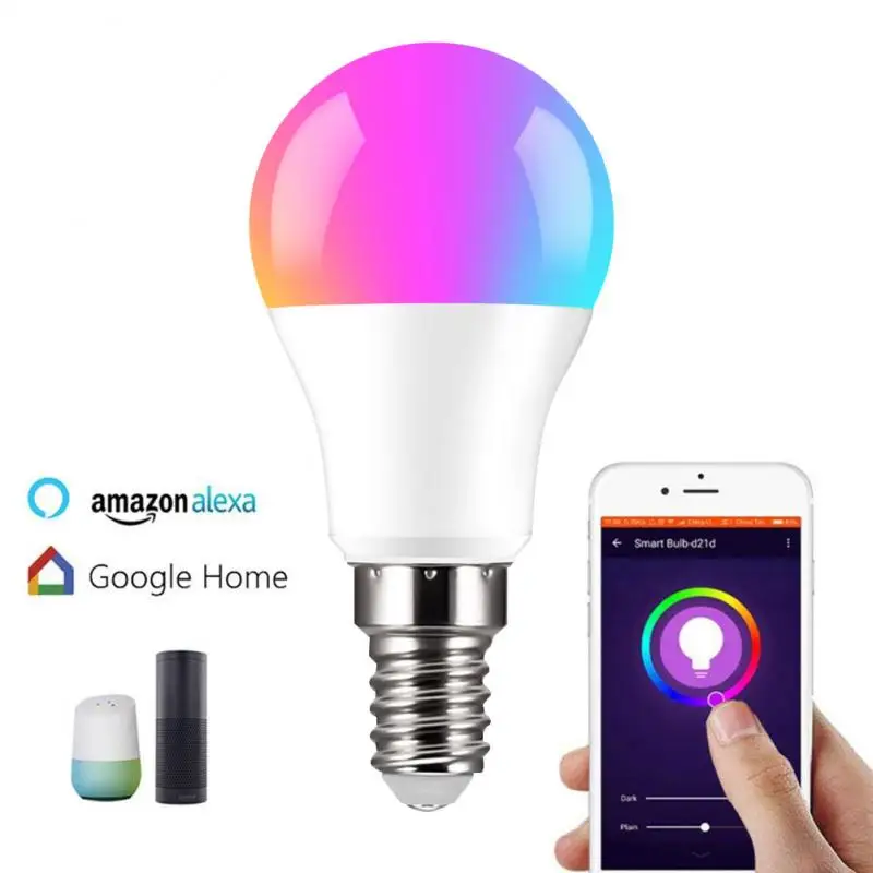 NEW Smart WiFi Gaismas Led Spuldze E14 Regulējamas Lampas 10W App Vioce Kontroles Darbu Ar Alexa, Google Palīgs LED Spuldzes Mājas